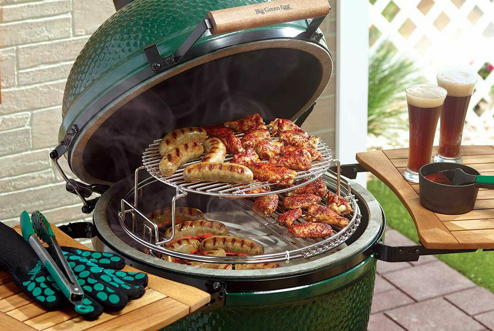 Large big green egg clearance stand